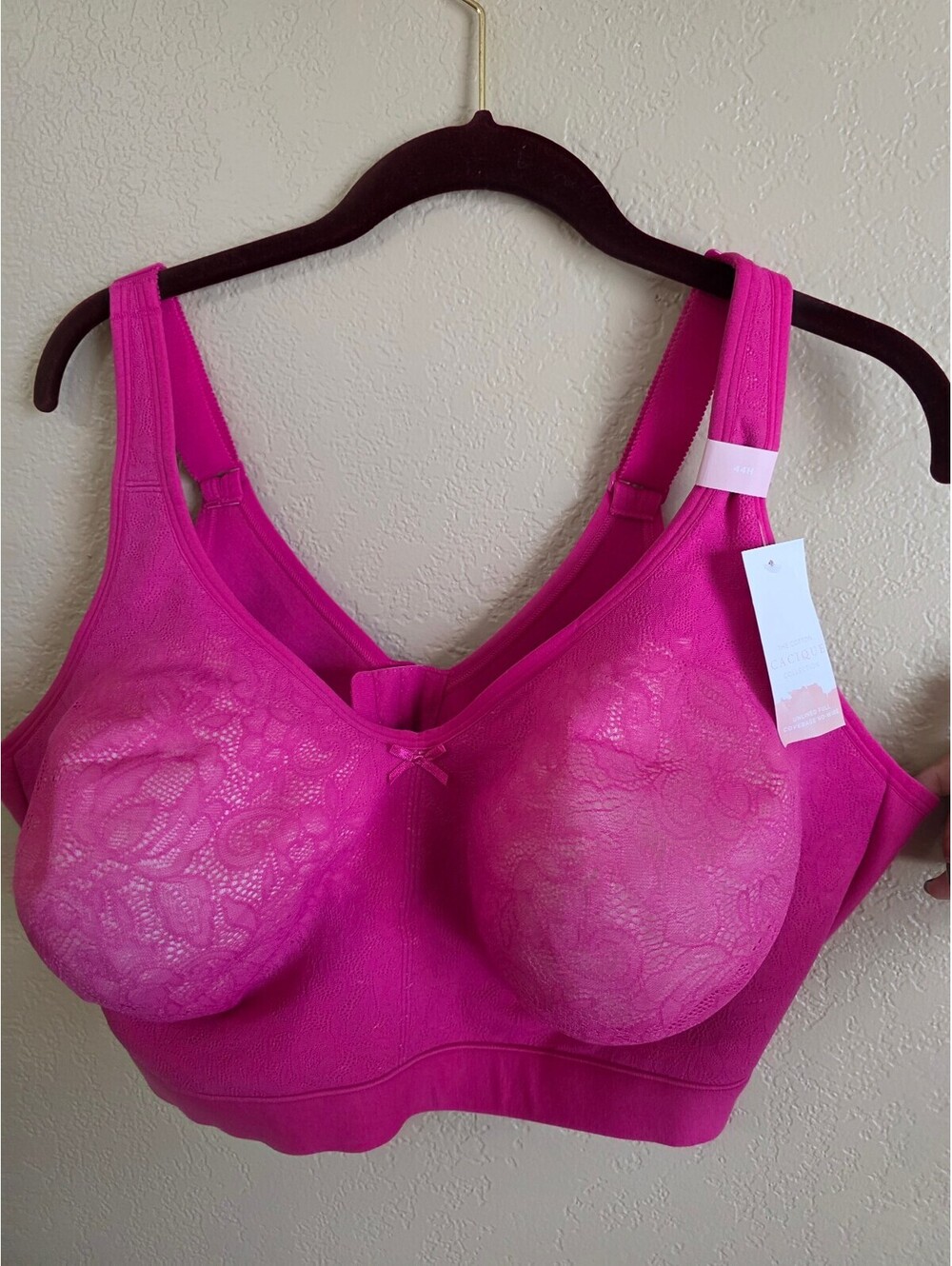 Cacique The Cotton Collection Unlined Full Coverage No-Wire Bra 44H Pink